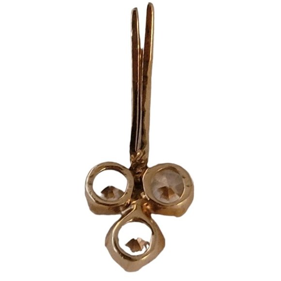 14K Yellow Gold CZ Cubic Zirconia Cluster Pendant E138 - Picture 6 of 9